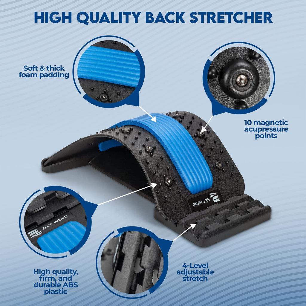 Chiropractic Magic Back Stretcher | Lumbar Massage Support | Spine Pain Relief | Posture Corrector